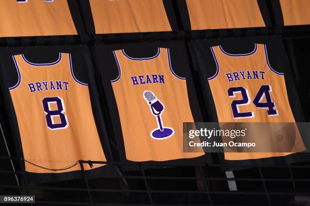 Kobe Bryant's jersey retirement cermony on December 18, 2017 at Staples Centers in Los Angeles, California. NOTE TO USER: User expressly acknowledges...