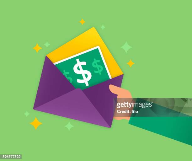 giving a gift card - hand with gift stock illustrations