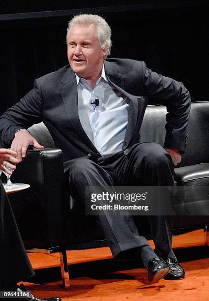 Jeff Immelt, chairman and chief executive of General Electric, arrives onstage to speak during the "Disruptive by Design" WIRED Magazine Business...