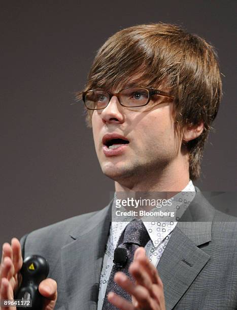 Jesper Andersen, co-founder of Freerisk, speaks during the "Disruptive by Design" WIRED Magazine Business Conference in New York, U.S., on Monday,...