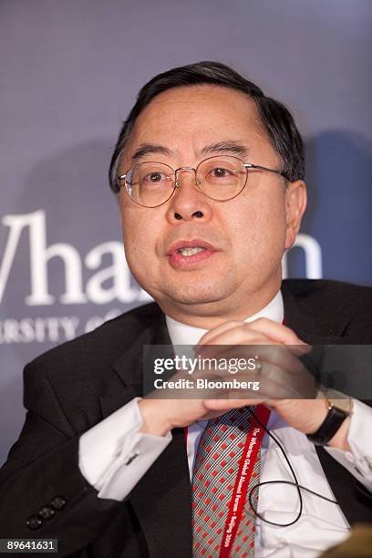 Ronnie C. Chan, chairman of Hang Lung Group Ltd., speaks at the Wharton Global Alumni Forum in Beijing, China, on Friday, June 12, 2009. The annual...