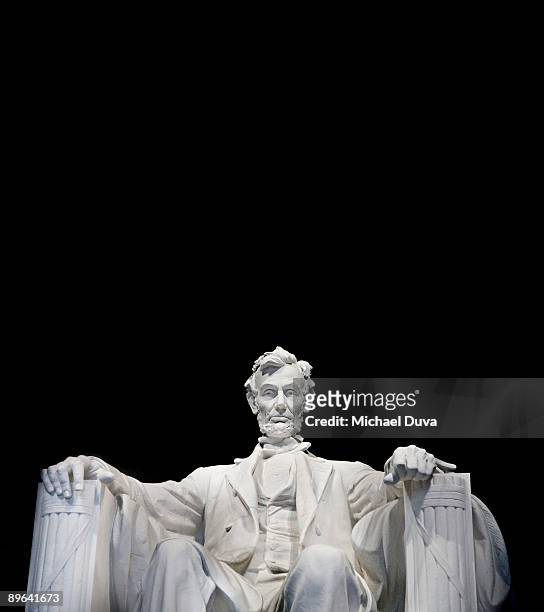 abraham lincoln memorial close up view - president lincoln stock pictures, royalty-free photos & images