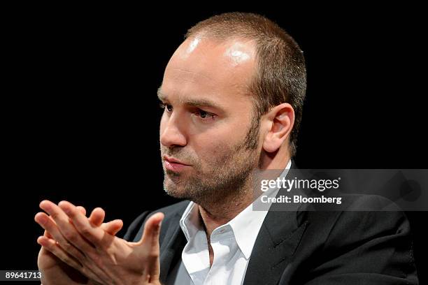 Mark Shuttleworth, founder of the Ubuntu Project, an enterprise Linux distribution that is freely available, speaks during the "Disruptive by Design"...