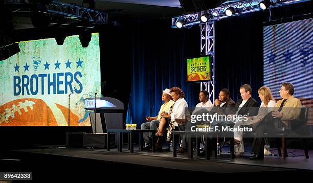 Actors Carl Weathers, CCH Pounder, Daryl Chill Mitchell, Michael Strahan, and executive producers Eric Tannenbaum, Kim Tannenbaum and Don Reo attend...