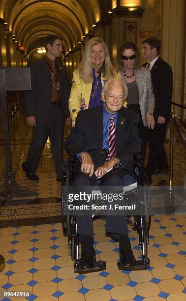 August 06: Ailing 91-year-old Sen. Robert C. Byrd, D-W.Va., arrives at the U.S. Capitol ahead of the Senate vote on the nomination of Sonia Sotomayor...