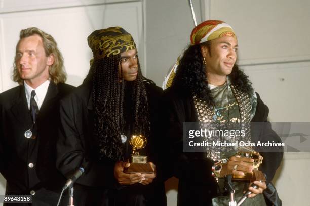 Fabrice "Fab" Morvan and Rob Pilatus hold the Grammy Awards for best new artists that they will be returning after admitting that they were not the...