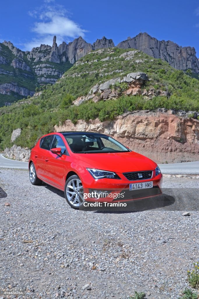 Seat Leon FR stopped on the road