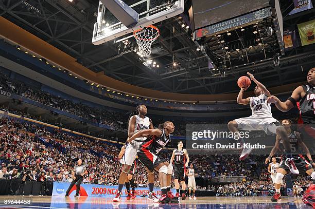 Final Four: UConn Kalana Greene in action, shot vs Louisville. St. Louis, MO 4/7/2009 CREDIT: David E. Klutho