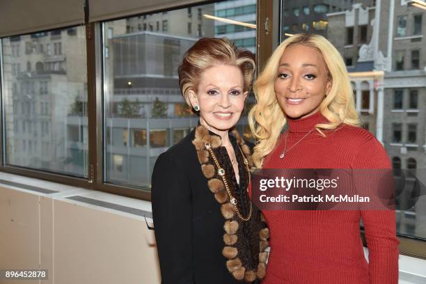Tova Borgnine and Karen Huger attend The discovery continues with Karen Huger The Grande Dame of Potomac as she meets her inspiration, QVC's Tova...