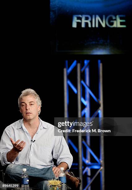 Executive producer Jeff Pinkner of the television show "Fringe" speaks during the Fox Network portion of the 2009 Summer Television Critics...