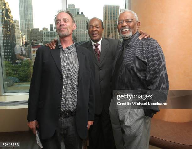 Columnist David Carr, Washington Councilman and former Mayor Marion Barry, and anchorman Jim Vance attend the HBO documentary screening of "Nine...