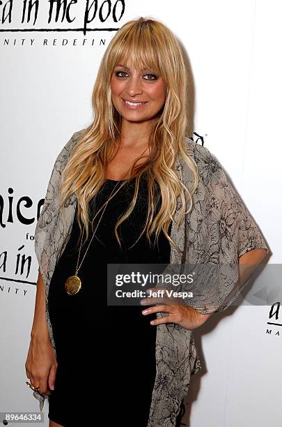 Designer Nicole Richie attends A Pea in the Pod launch party for the Nicole Richie maternity collection held at A Pea In The Pod on August 6, 2009 in...