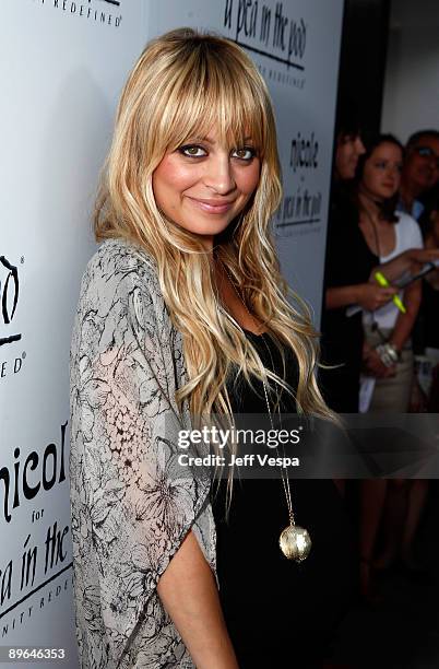 Designer Nicole Richie attends A Pea in the Pod launch party for the Nicole Richie maternity collection held at A Pea In The Pod on August 6, 2009 in...