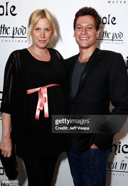 Actress Alice Evans and actor Ioan Gruffudd attend A Pea in the Pod launch party for the Nicole Richie maternity collection held at A Pea In The Pod...