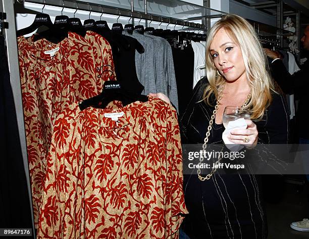 Actress Jaime Bergman attends A Pea in the Pod launch party for the Nicole Richie maternity collection held at A Pea In The Pod on August 6, 2009 in...