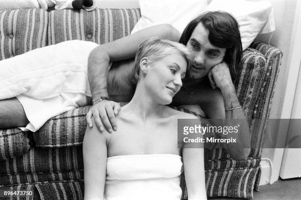 George Best and his girlfriend Angela Macdonald - James pictured at the London home of George Best, 23rd September 1976.