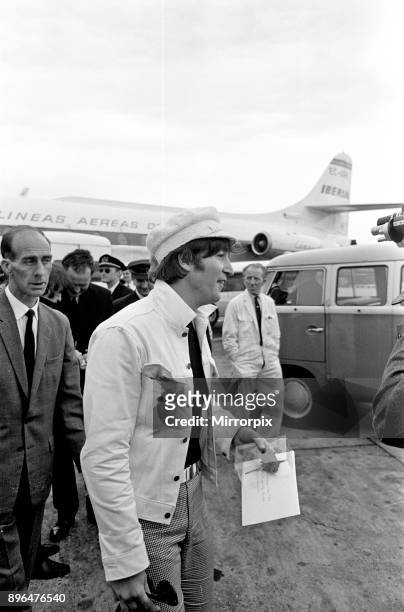 The Beatles return to England, from Spain, London Heathrow Airport, Sunday 4th July 1965.