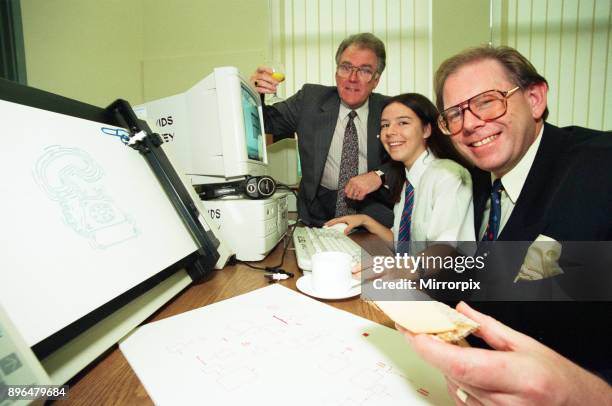 Business people joined pupils for breakfast at the launch of an Information Technology development Initiative at St David's RC School, Acklam....