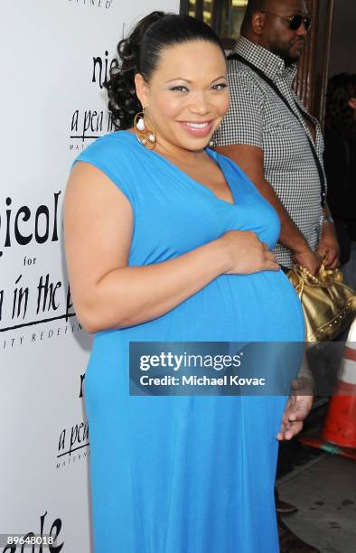 Actress Tisha Campbell Martin arrives at the launch party for Nicole Richie's new maternity line hosted by A Pea In The Pod at 'A Pea In The Pod' on...