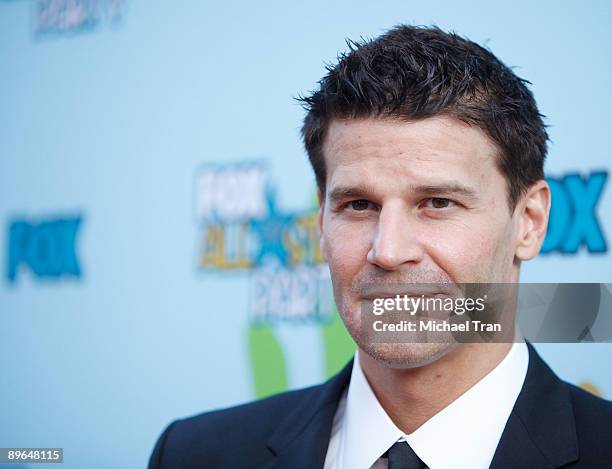 David Boreanaz arrives to the FOX All-Star Party for the 2009 TCA Summer Tour held at The Langham Resort on August 6, 2009 in Pasadena, California.