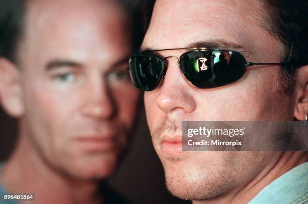 Actors from the television series The X-Files, Nicolas Lea and Mitch Pileggi, 21st June 1996.