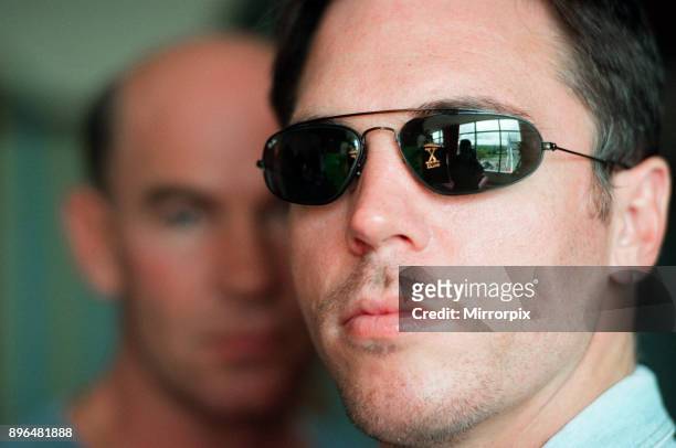 Actors from the television series The X-Files, Nicolas Lea and Mitch Pileggi, 21st June 1996.