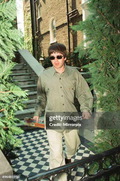 Noel Gallagher leaving his house Supernova Heights in North London, NW3 Picture taken 9th July 1997.