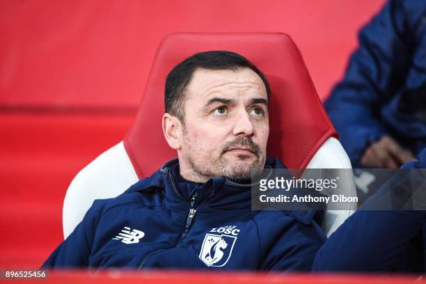 Joao Sacramento coach of Lille during the Ligue 1 match between Lille OSC and OGC Nice at Stade Pierre Mauroy on December 20, 2017 in Lille, .