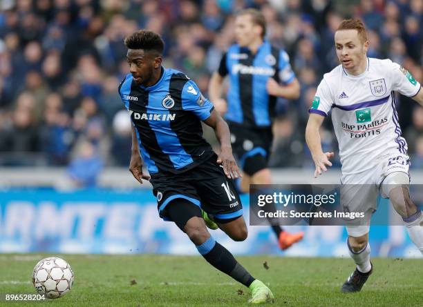 Abdoulay Diaby of Club Brugge, Adrien Trebel of RSC Anderlecht during the Belgium Pro League match between Club Brugge v Anderlecht at the Jan...