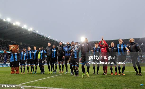 Anthony Limbombe of Club Brugge, Emmanuel Dennis of Club Brugge, Brandon Mechele of Club Brugge, Marvelous Nakamba of Club Brugge, Benoit Poulain of...