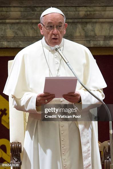 Pope Francis Receives Christmas Greetings From The Roman Curia Pope Francis Receives Christmas Greetings From The Roman Curia