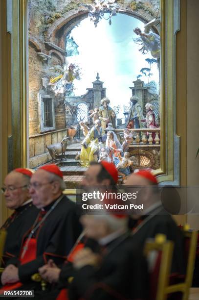 Cardinals attend the Christmas greetings of the Roman curia to Pope Francis at the Clementina Hall on December 21, 2017 in Vatican City, Vatican....