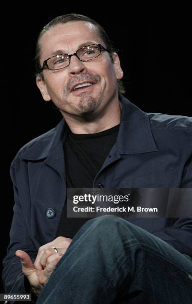 Creator/Executive Producer Kurt Sutter of the television show Sons of Anarchy speaks during the FOX portion of the 2009 Summer Television Critics...