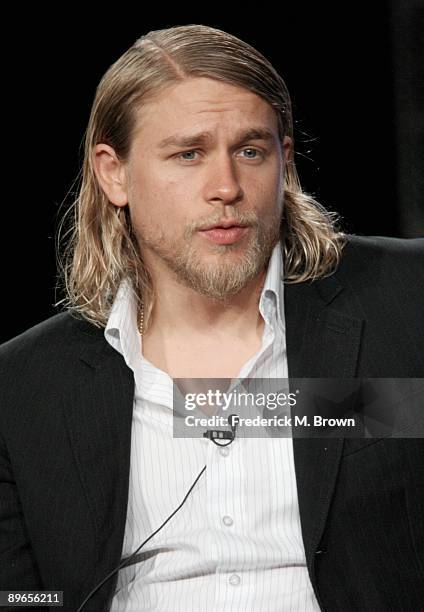 Actor Charlie Hunnam of the television show Sons of Anarchy speaks during the FOX portion of the 2009 Summer Television Critics Association Press...