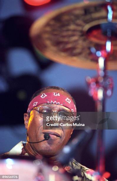 May, 2005. Casa de Campo, Madrid . Womadrid 2005 The musician Billy Cobham in concert.