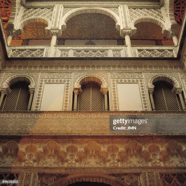 Munecas Courtyard, Los Alcazares Palace, Seville City Munecas Courtyard, Pedro I Palace , inside of Alcazares palace, in arab sytle. Seville province