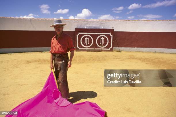 Sebastian Palomo Linares, bullfighter The bullfighter in the bullring of his country house