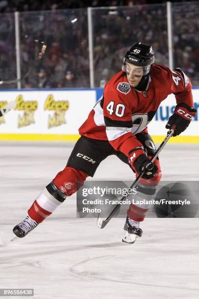 Gabriel Dumont of the Ottawa Senators skates against the Montreal Canadiens at the 2017 Scotiabank NHL 100 Classic at Lansdowne Park on December 16,...