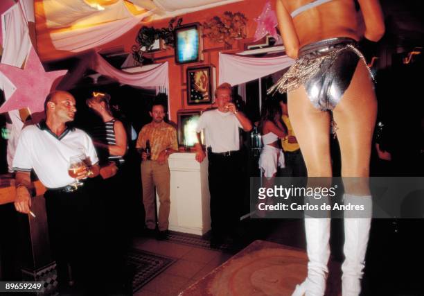 Dancer in a disco Go-Go Girl dances in a disco of Alicante