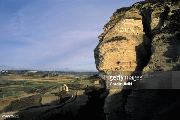 Landscape of the Cerrato View of the rocky landscape the cliff of the Cerrato, Palencia province
