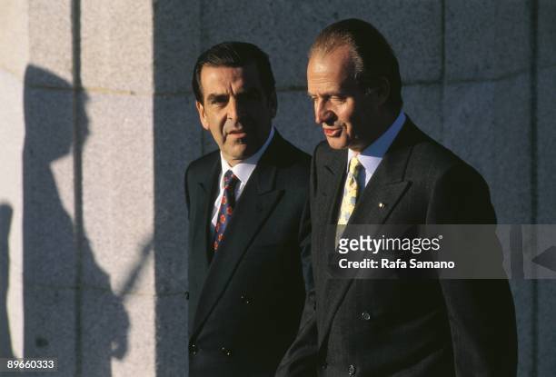 Eduardo Frei next to Juan Carlos I, King of Spain Official visit of Eduardo Frei, president of Chile, to Spain