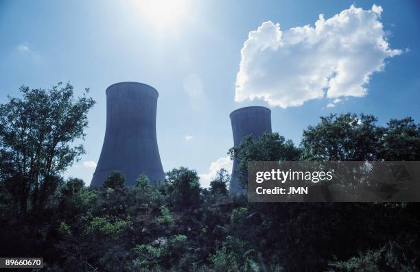 Trillo nuclear power station View of the chimneys of Trillo nuclear power station, County of Guadalajara