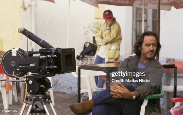 The actor Santiago Ramos during the filming of the movie ´Como un relampago´