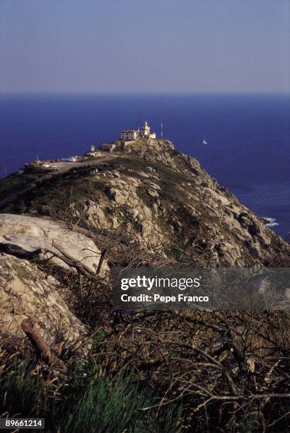 Lighthouse in the Finisterre Cape Panoramic view of lighthouse in the Finisterre Cape, A Coruna province