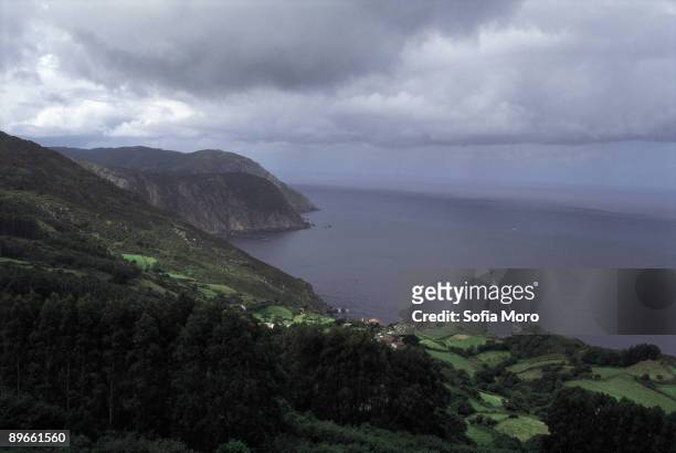 San Andres de Teixido Panoramic view of San Andres de Teixido and it´s coasts, A Coruna province