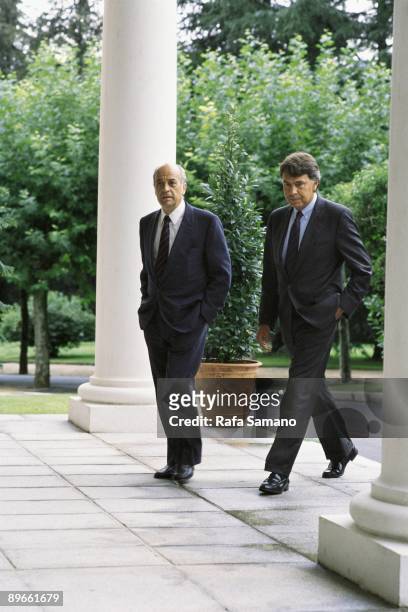 Felipe Gonzalez and Francisco Fernandez Ordonez in La Moncloa The president of the Government and the minister of Foreign Affairs in the Presidency