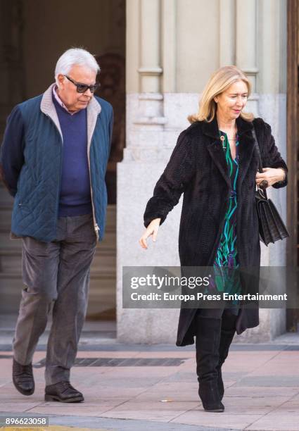 Felipe Gonzalez and Mar Garcia Vaquero are seen on December 20, 2017 in Madrid, Spain.