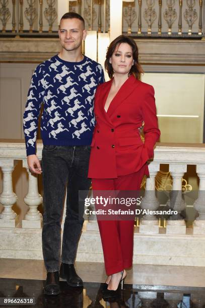 Alessandro Borghi and Giovanna Mezzogiorno attend 'Napoli Velata' photocall on December 21, 2017 in Milan, Italy.