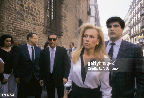 Alicia Koplowitz in the funeral of Ramon Areces The financier getting into San Gines church for the funeral of Areces, owner and founder of the...