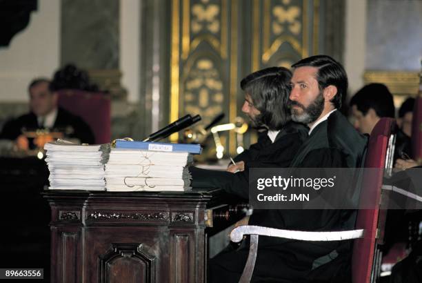 Jaime Saenz de Bremond and Fernado Salas, lawyers Jaime Saenz de Bremond and Fernado Salas during the trial for the case Nani